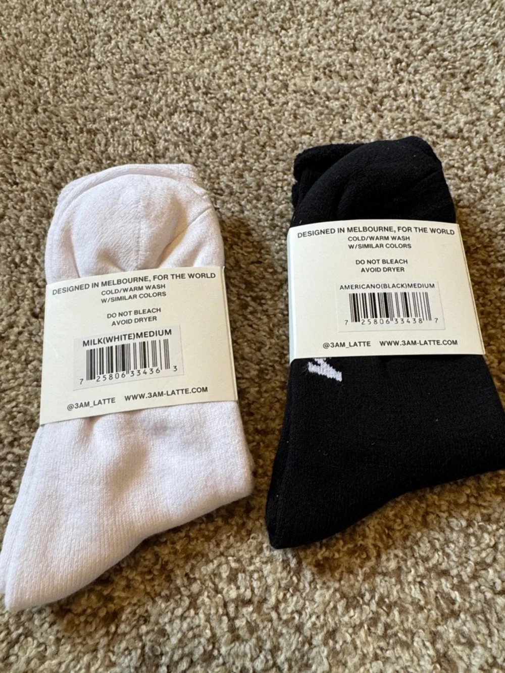3 AM LATTE SOCKS 2 pair
